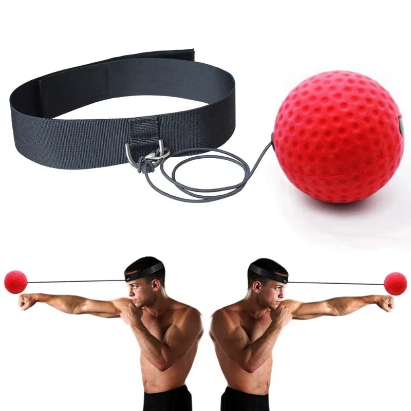 Boxing Ball Reflex Speed Training with Headband Boxing Punching Balls Hand Eye Coordination Fitness Martial Arts Supplies