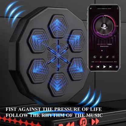 One Set New LED Music Boxing Machine Bluetooth Smart Electronic Music Training Targets Wall Hanging Sandbag for Kid Adults