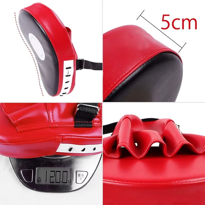 2Pcs Curved Boxing Bag Taekwondo Muay Thai Karate Adults Kids PU Training Paws Pads Boxing Equipment Focus Punching Bags