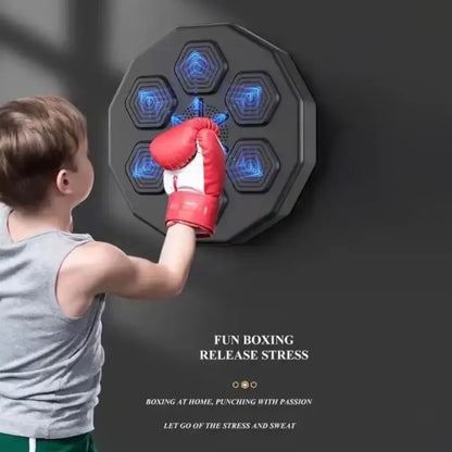 One Set New LED Music Boxing Machine Bluetooth Smart Electronic Music Training Targets Wall Hanging Sandbag for Kid Adults